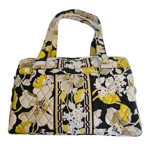 Vera Bradley Caroline Satchel Purse in Dogwood